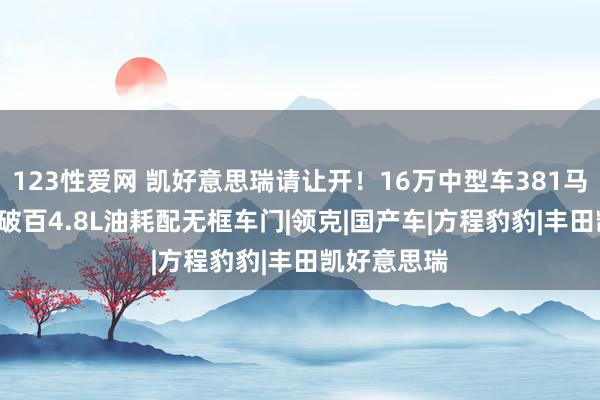 123性爱网 凯好意思瑞请让开！16万中型车381马力，6.5秒破百4.8L油耗配无框车门|领克|国产车|方程豹豹|丰田凯好意思瑞