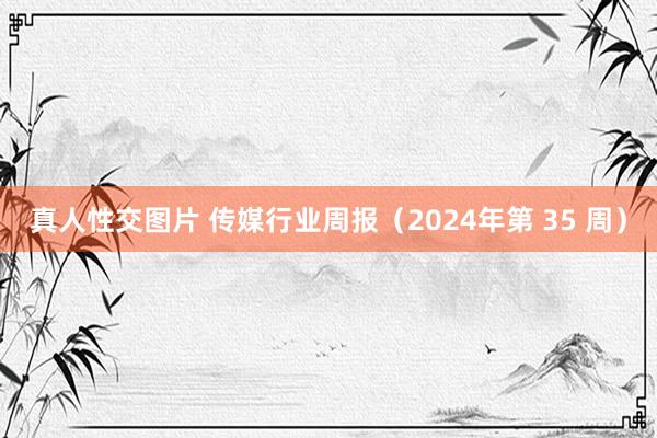 真人性交图片 传媒行业周报（2024年第 35 周）